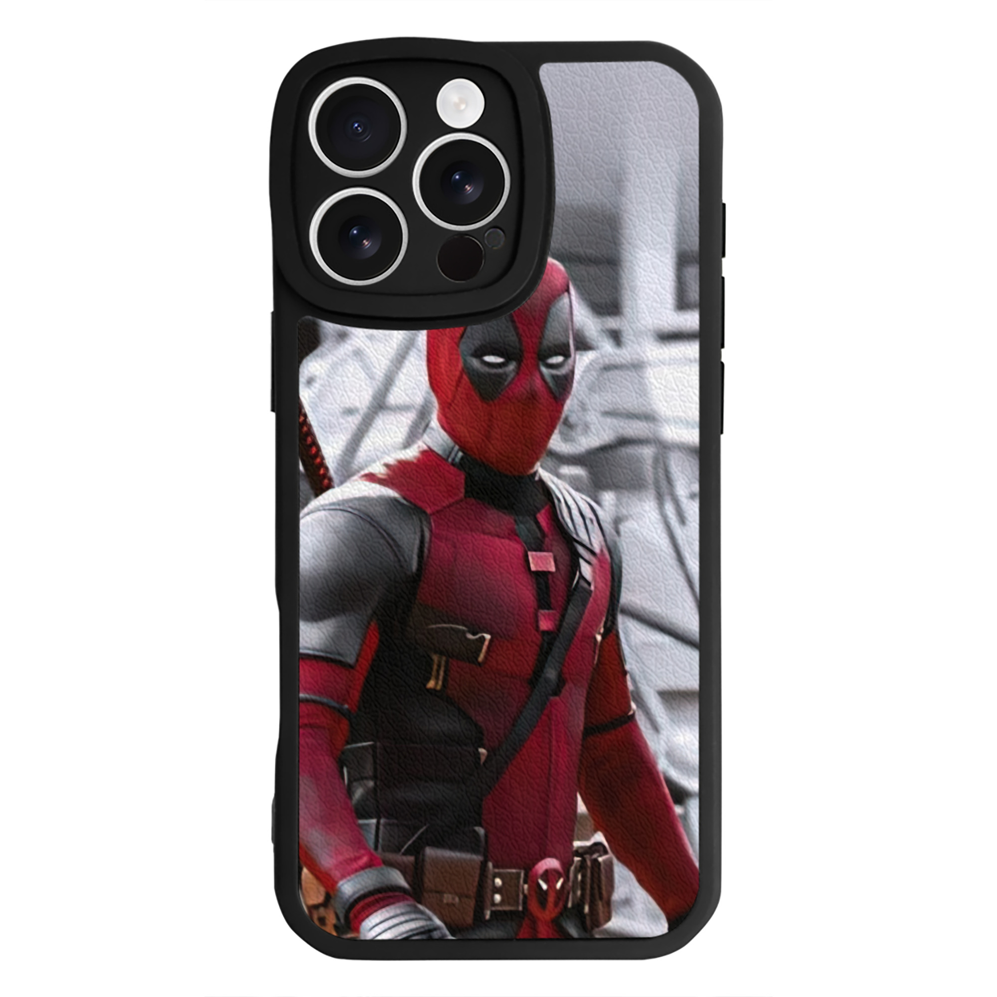 （画像用） Deadpool デッドプール 【iPhone 16シリーズ対応】シリコンスマホケース（レザー調） 材質：シリコン